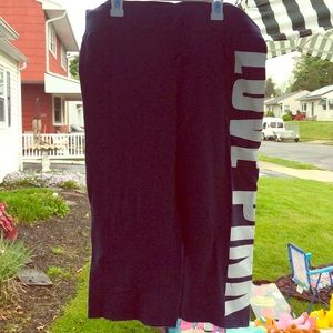 Vs pink sweatpant capris